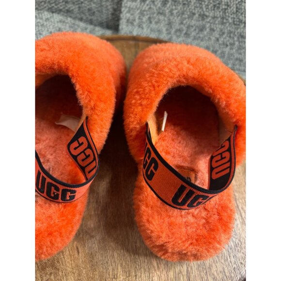 UGG Womens Fluffy Orange Slide Slippers Size 9 /EU 40 - Picture 9 of 9